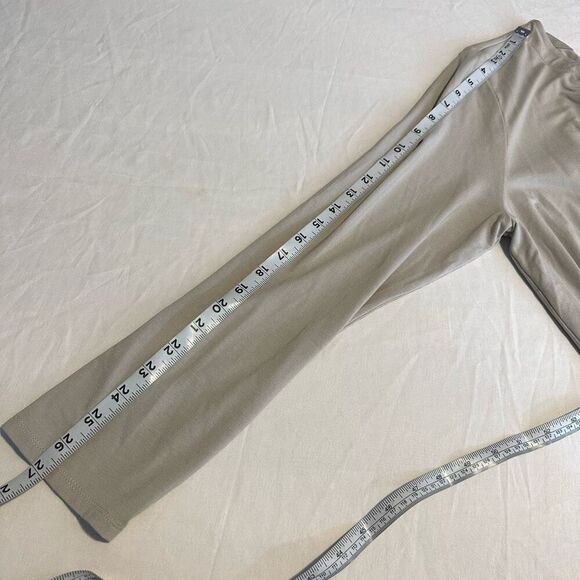 J. Jill Wearever Collection Women Tan One Button Tunic Cardigan Large Minimalist - Picture 8 of 9